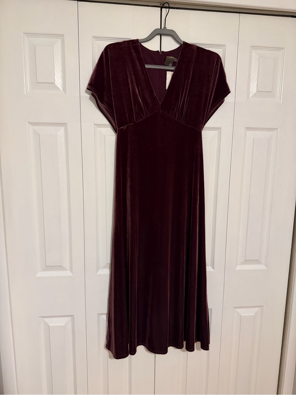 Taylor Velvet Maxi Dress in Burgundy Plum